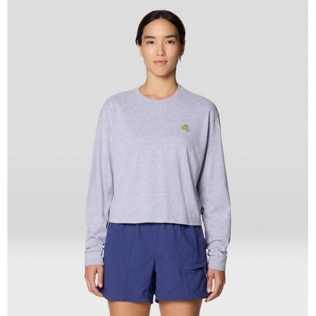 Mountain Hardwear Mhw Nut Boxy Crop W Ls Hardwear Grey Heather
