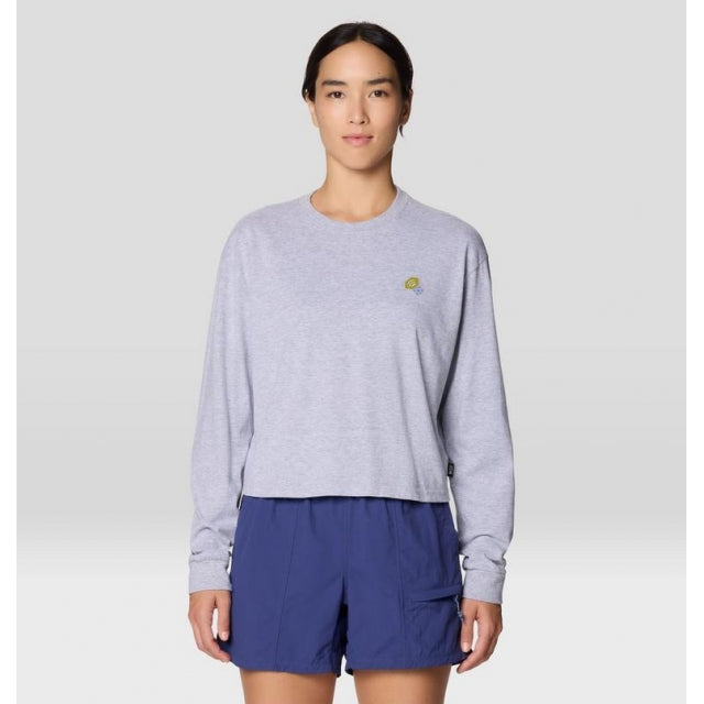 Mountain Hardwear Mhw Nut Boxy Crop W Ls Hardwear Grey Heather
