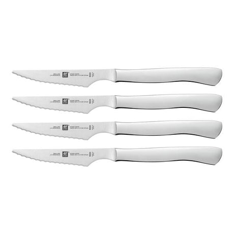 Zwilling 4-Piece Stainless Steel Serrated Steak Knife Set