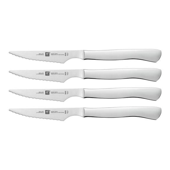 Zwilling 4-Piece Stainless Steel Serrated Steak Knife Set