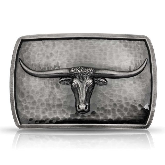 Montana Silversmiths River Rock Cascade Longhorn Buckle