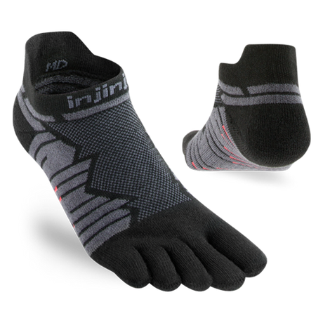 Injinji Ultra Run No-Show Sock - Onyx Onyx