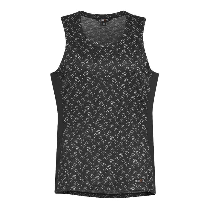 Kerrits Equestrian Apparel Aire Ice Fil Tank Black Etched Horse