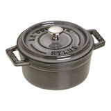 Staub Mini Round Cocotte Graphite Grey