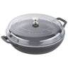 Staub 12-inch Braiser With Glass Lid Black Matte