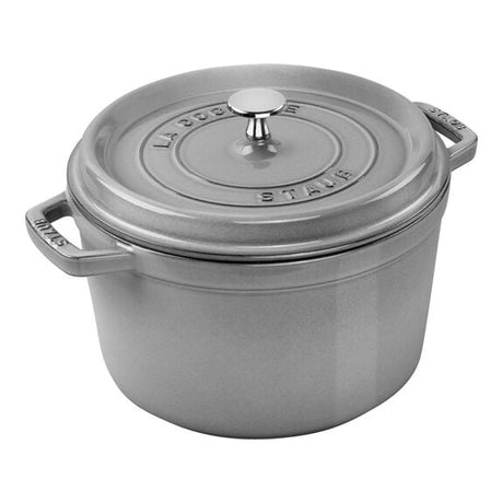 Staub 5 Qt Round Tall Cocotte Graphite Grey