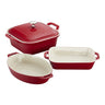 Staub 4-Piece Mixed Baking Dish Set Cherry