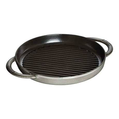 Staub 10-inch Round Double Handle Pure Grill Graphite Grey