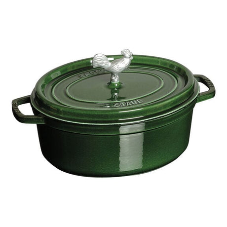 Staub 5.75 Qt Oval Coq Au Vin Cocotte Basil