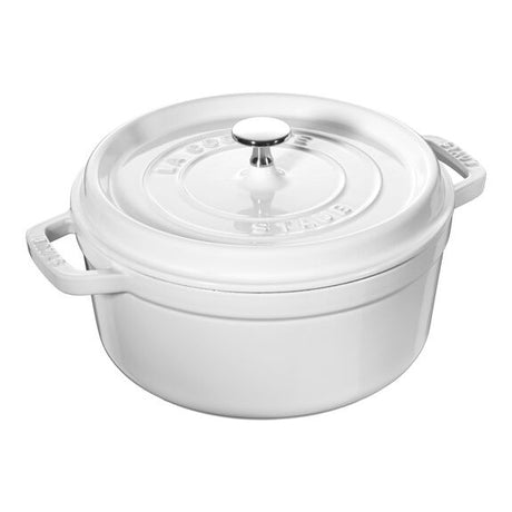 Staub 4 Qt Round Cocotte White