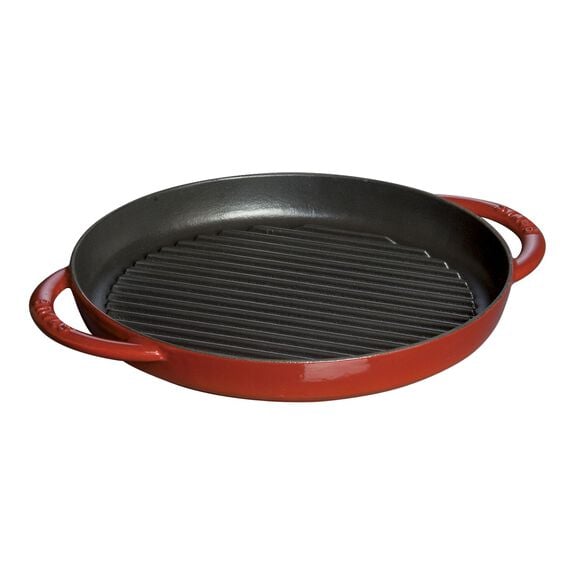 Staub 10-inch Round Double Handle Pure Grill Cherry