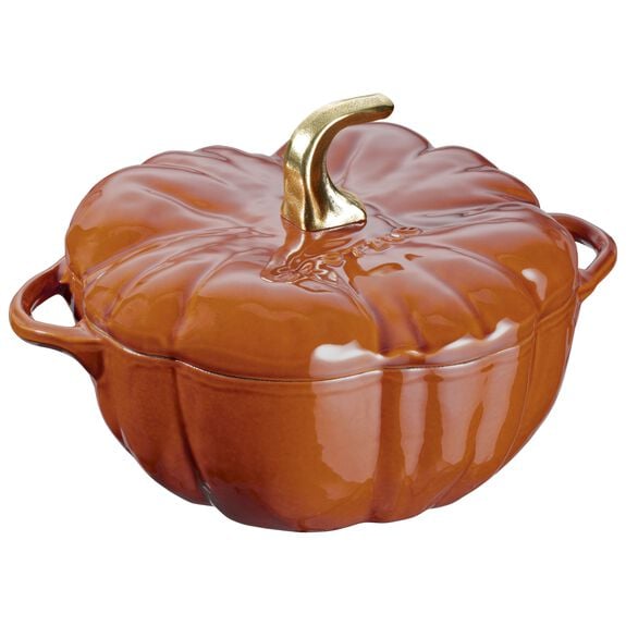 Staub 3.75 Qt Pumpkin Cocotte With Brass Knob Burnt Orange