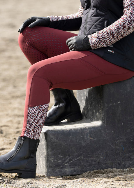 Kerrits Equestrian Apparel Thermo Tech 2.0 Full Leg Tight - Print Sangria / Sangria Starlight