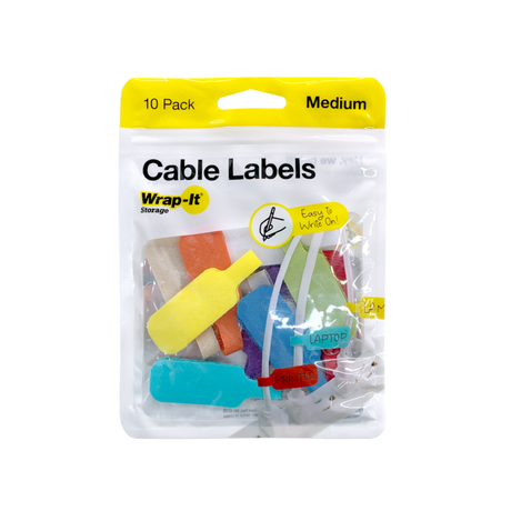 Wrap It Cable Labels 10 Pack - Medium Assorted /  / 10PK