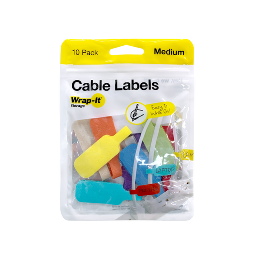 Wrap It Cable Labels 10 Pack - Medium Assorted /  / 10PK