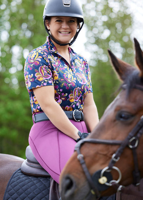 Kerrits Equestrian Apparel Summer Ride Ice Fil Short Sleeve Shirt - Print Horse Treats