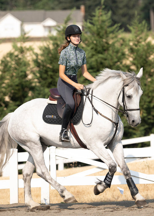 Kerrits Equestrian Apparel Summer Ride Ice Fil Short Sleeve Shirt - Print Trot The Dots