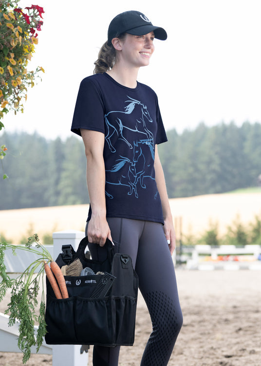 Kerrits Equestrian Apparel Liberty Horse Short Sleeve Tee Nightsky