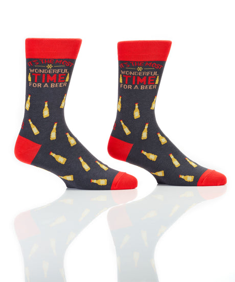 YO Sox Holiday Beer - Cotton Crew Socks