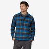 Patagonia Men's Canyonite Flannel Shirt - Cliffs Edge: Endless Blue Cliffs Edge: Endless Blue