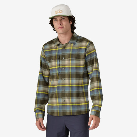 Patagonia Men's Canyonite Flannel Shirt - Vortex: Pine Needle Green Vortex: Pine Needle Green