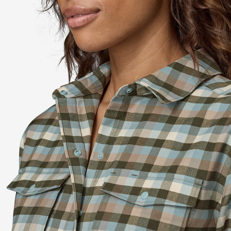 Patagonia Women's Canyonite Flannel Shirt - Camp Out: Pine Needle Green Camp Out: Pine Needle Green