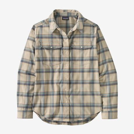 Patagonia Women's Canyonite Flannel Shirt - Mountain Trek: Pumice Mountain Trek: Pumice