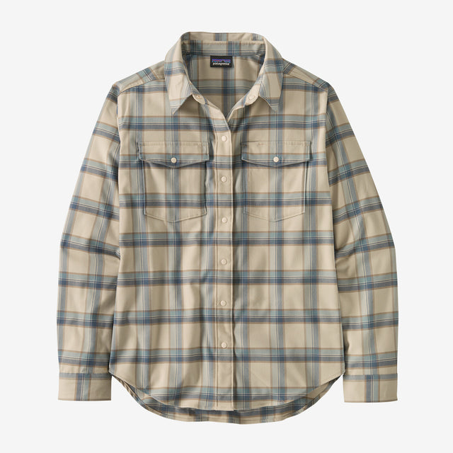 Patagonia Women's Canyonite Flannel Shirt - Mountain Trek: Pumice Mountain Trek: Pumice