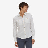 Patagonia Women's Long-Sleeved Self-Guided UPF Hike Shirt White