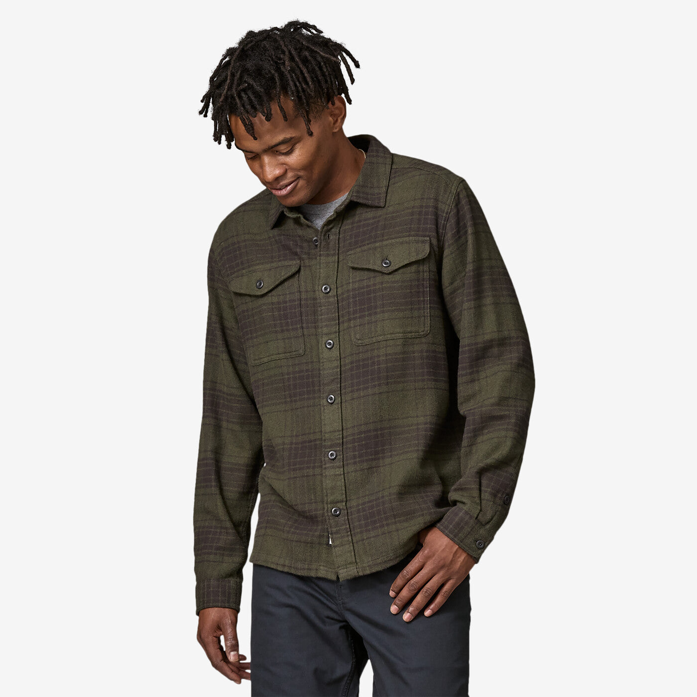 Patagonia Men's Fjord Flannel Shirt - Cascade: Basin Green