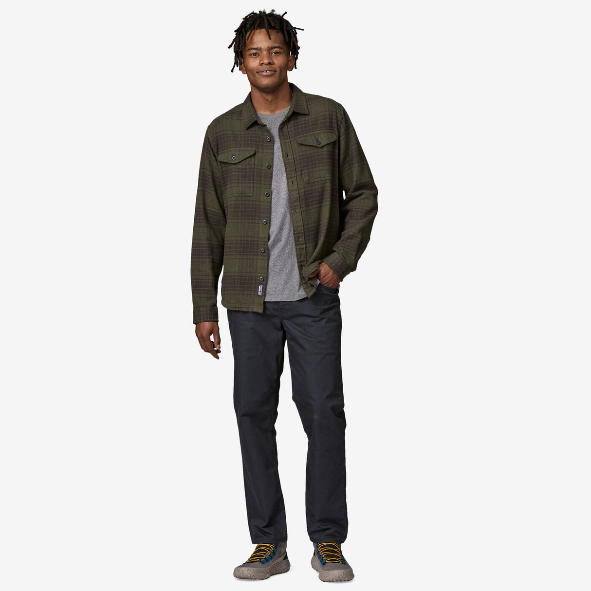 Patagonia Men's Fjord Flannel Shirt - Cascade: Basin Green Cascade: Basin Green