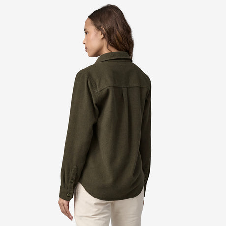 Patagonia Women's Fjord Flannel Shirt - Whole Weave: Pine Needle Green Whole Weave: Pine Needle Green