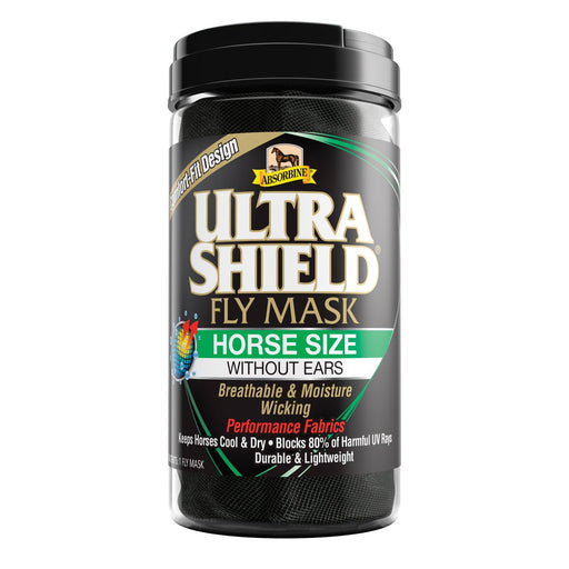 Absorbine UltraShield Fly Mask without Ears - Horse Size