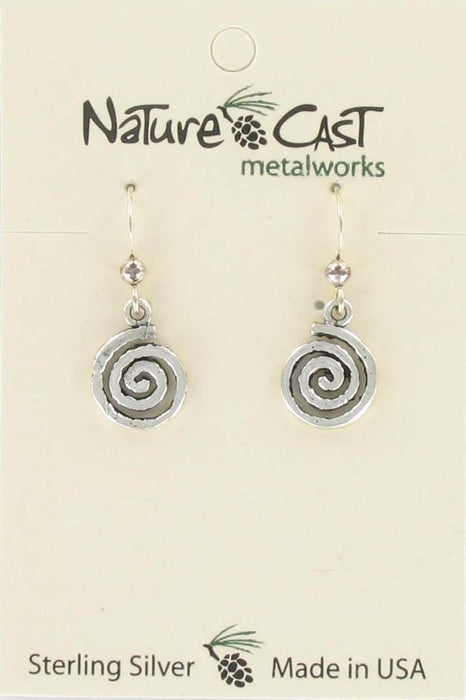 Nature Cast Metalworks Spiral Sterling Silver Dangle Earring