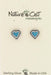 Nature Cast Metalworks Beaded Heart W/ Inlay Sterling Silver Post Earring