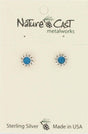 Nature Cast Metalworks Sun Turquoise Sterling Silver Post Earring