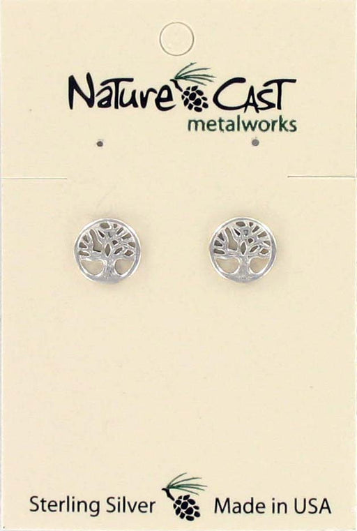 Nature Cast Metalworks Tree Of Life Sterling Silver Post Earring