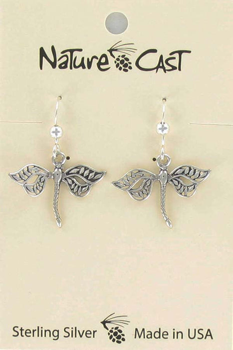 Nature Cast Metalworks Sterling Silver Dragonfly Dangle Earring Sterling silver