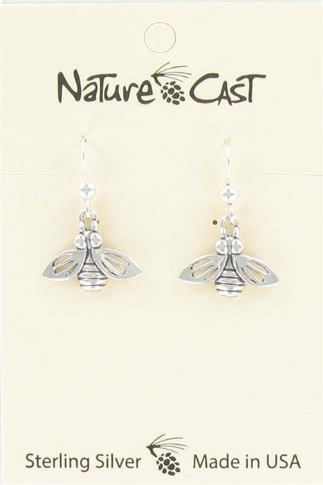 Nature Cast Metalworks Sterling Silver Bee Dangle Earring Sterling silver