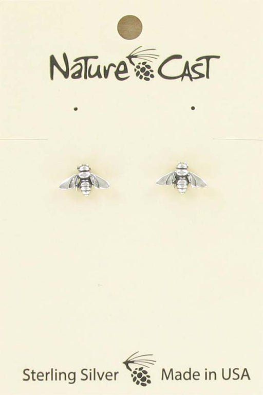 Nature Cast Metalworks Sterling Silver Bee Post Earring Silver