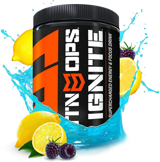Mtn Ops Ignite Energy + Focus + Hydration Scoop Pack Blue ras lemonade