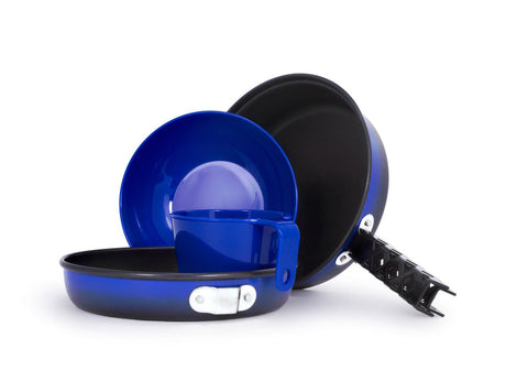 Gsi Outdoors Bugaboo Ceramic Mess Kit Blue 1qt Blu