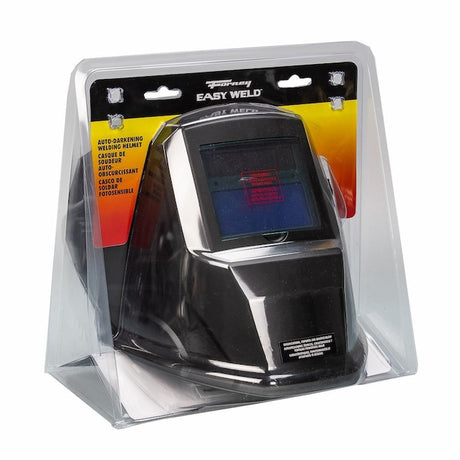 Forney Industries Easy Weld Black Matte Auto-Darkening Filter (ADF) Welding Helmet - Clamshell