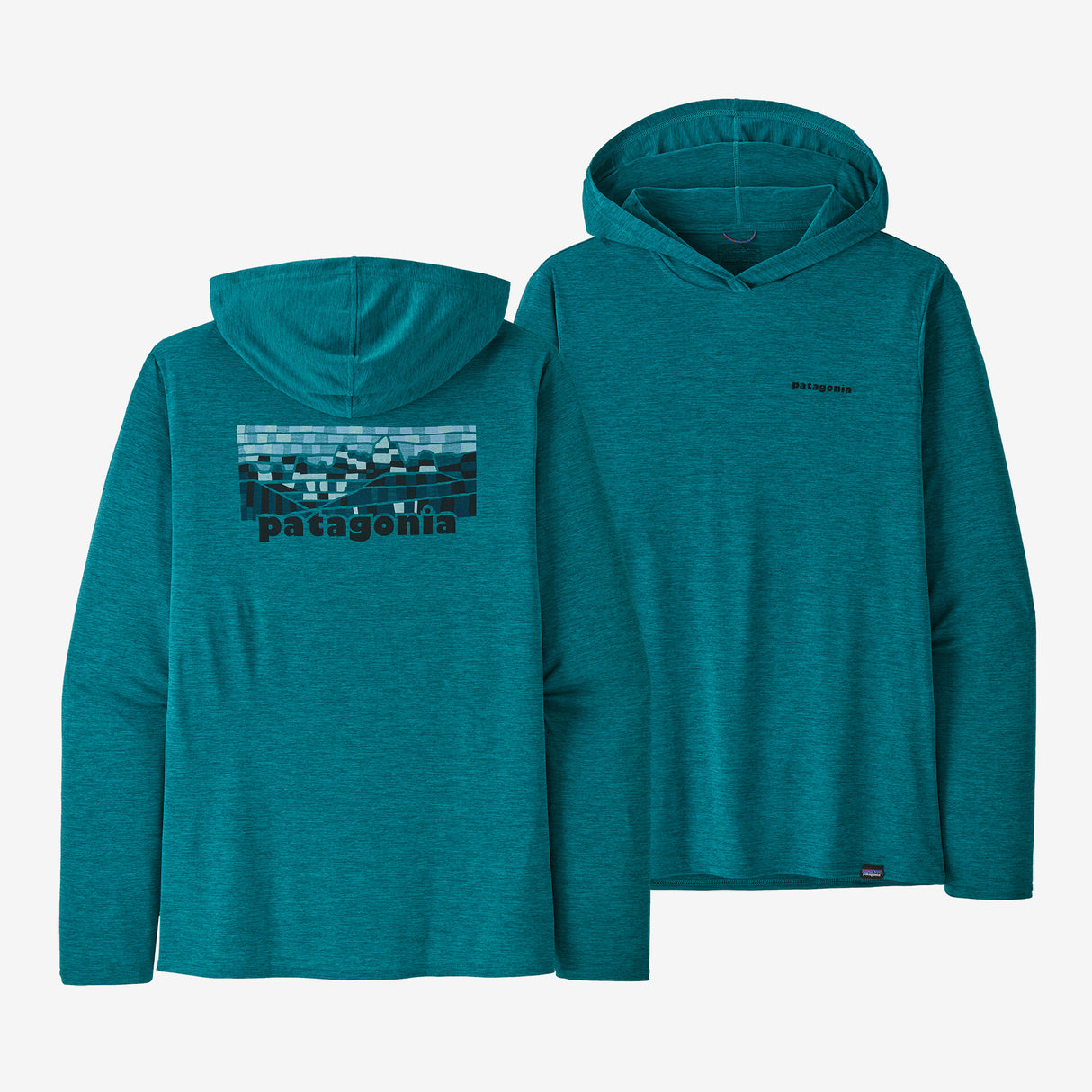 Patagonia Men's Capilene Cool Daily Graphic Hoody Ftzryelmnt/belayblu