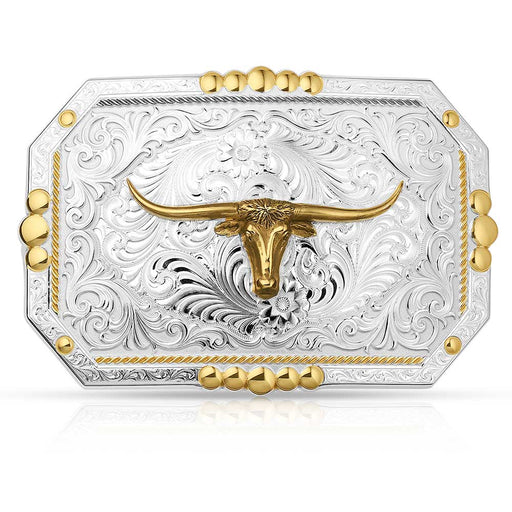 Montana Silversmiths Principle Longhorn Showpiece Belt Buckle