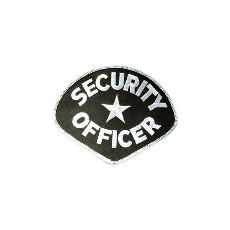 Ace World Security Officer Embroidered Patch Black Black_white