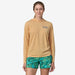 Patagonia Women's Capilene Cool Daily Graphic Hoody Water People Banner: Sandy Melon X-Dye