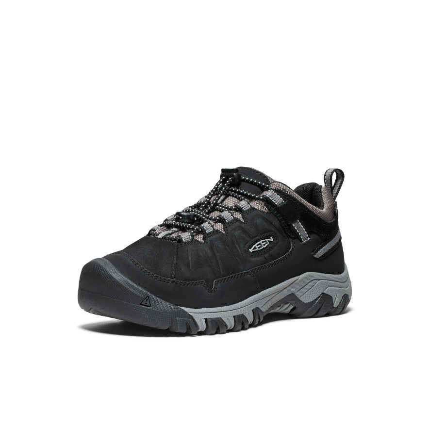 Keen Youth Targhee IV Waterproof Hiking Shoe - Black/Steel Grey Black/Steel Grey