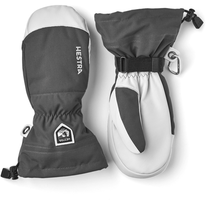 Hestra Gloves Army Leather Heli Ski Mitt Grey