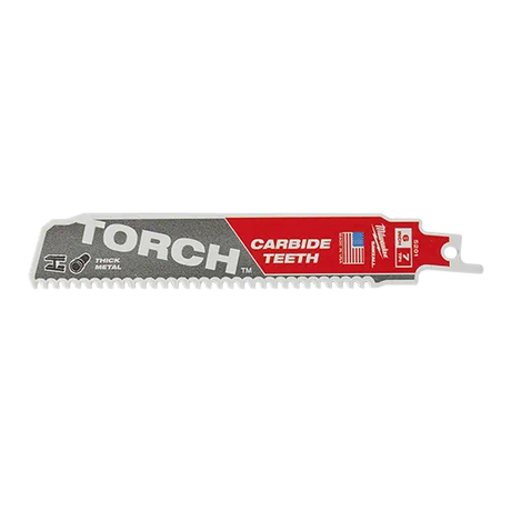 Milwaukee Sawzall Torch 7 Tpi 6 In. Carbide Blades - 1pk